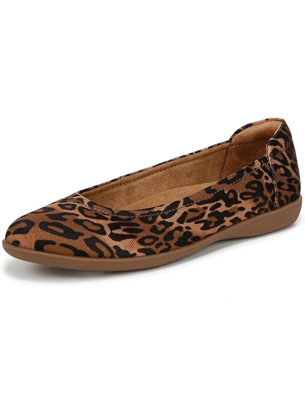 Naturalizer Women's Leopard Print Ballet Flat - Brown size 5